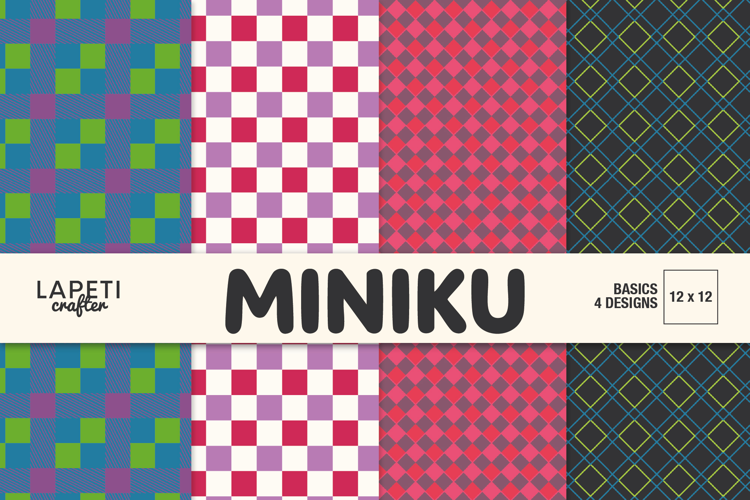 Colorful Geometric Digital Papers, Scrapbook Backgrounds