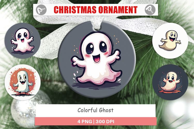 Colorful Ghost Ornament