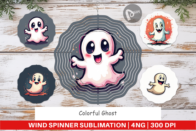 Colorful Ghost Wind Spinner