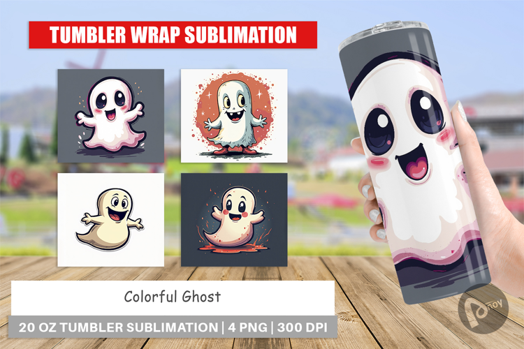 Colorful Ghost Tumbler