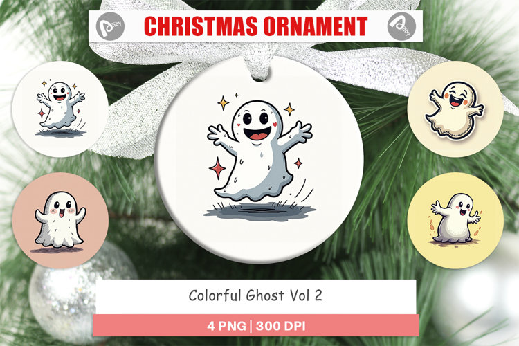 Colorful Ghost Ornament