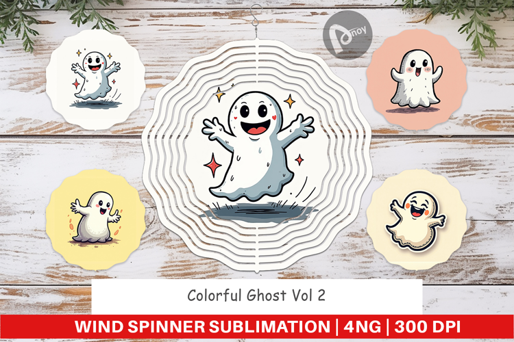 Colorful Ghost Wind Spinner