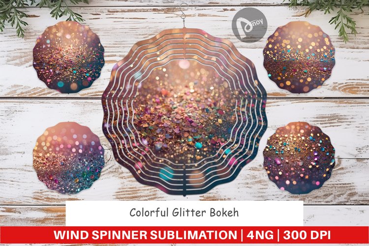 Wind Spinner Colorful Glitter Bokeh