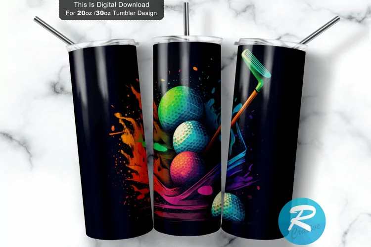 Colorful Golf 20oz/30oz Skinny Tumbler