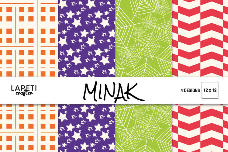 Colorful Halloween Digital Papers for Scrapbooking