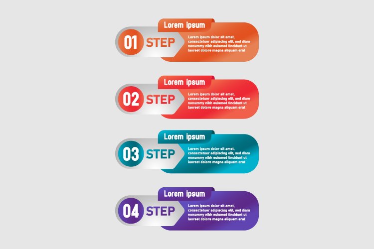 Colorful infographic banner design template example image 1