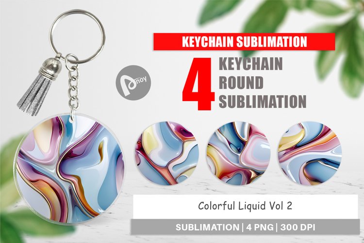 Keychain Colorful Liquid