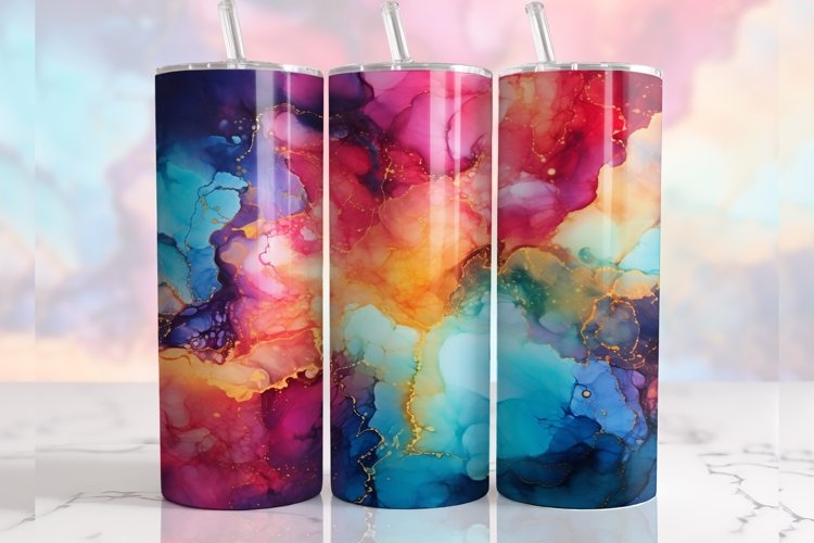 Alcohol Ink Tumbler Wrap Image 10