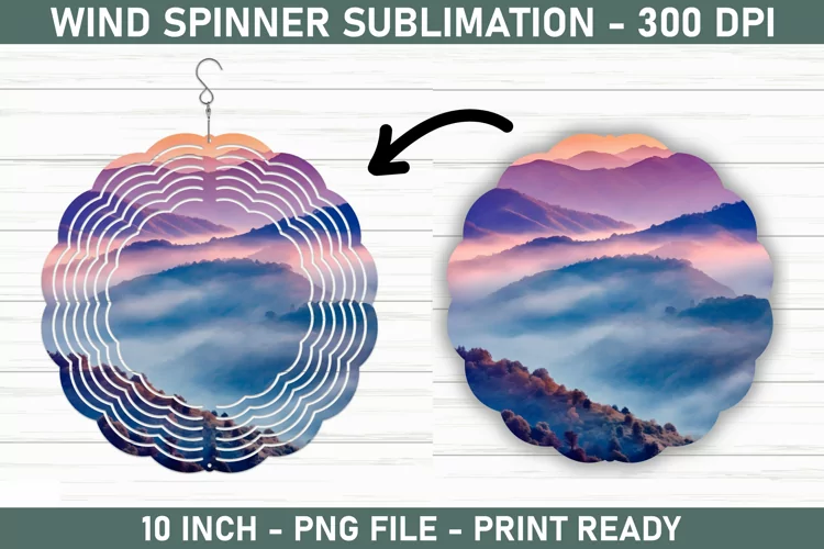 Colorful Mountain Wind Spinner | Wind Spinner Designs