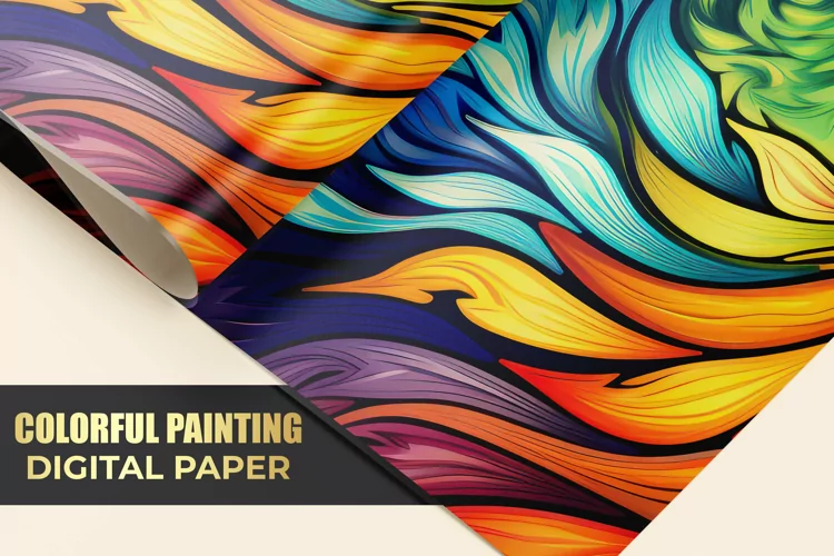 Colorful Painting Digital Paper