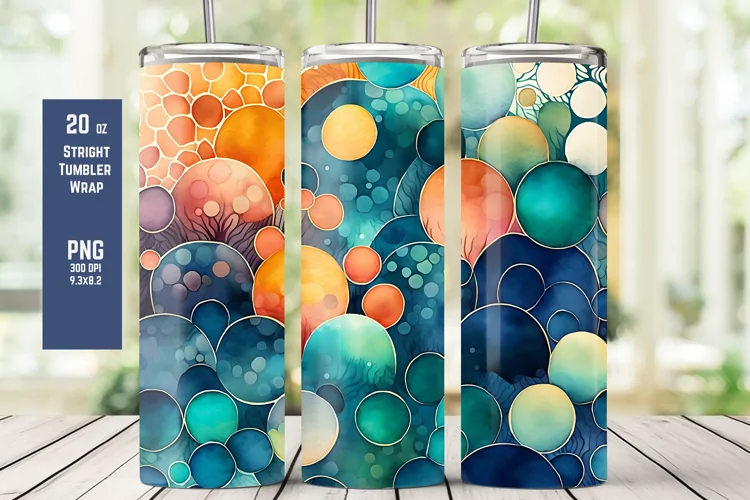 Colorful Pattern Tumbler Wrap for Sublimation T11