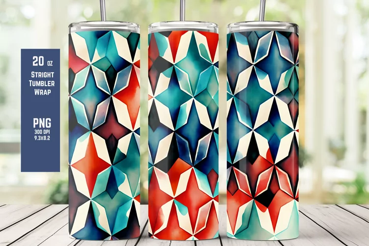 Colorful Pattern Tumbler Wrap for Sublimation T4
