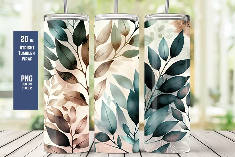 Colorful Floral Pattern Tumbler Wrap for Sublimation T6