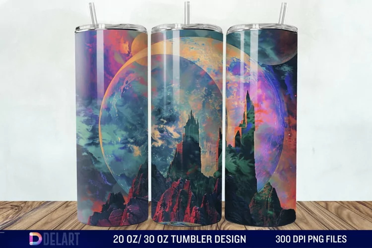 Colorful Planet Tumbler Wrap