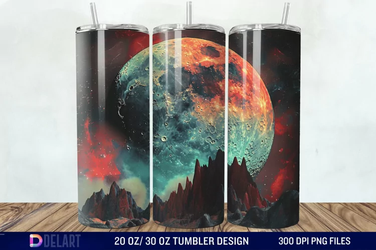 Colorful Planet Tumbler Wrap