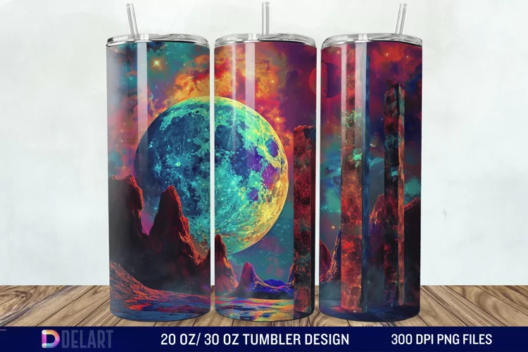 Colorful Planet Tumbler Wrap