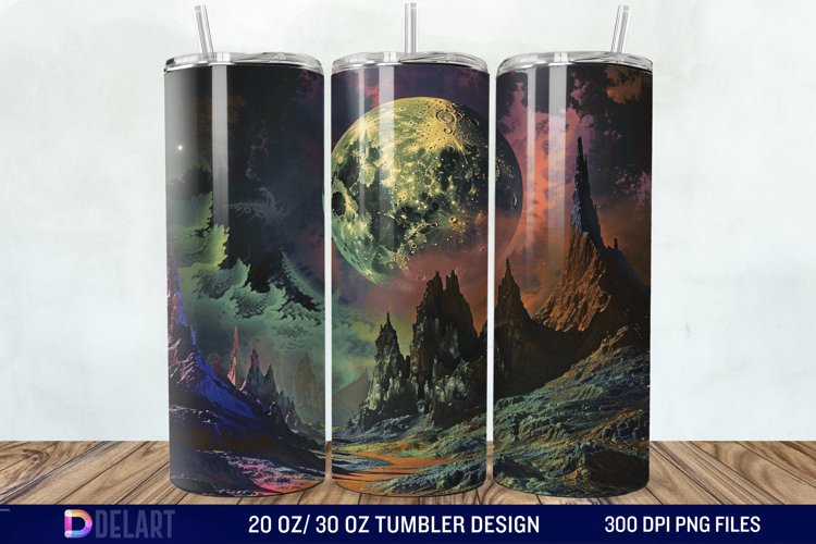 Colorful Planet Tumbler Wrap example image 1