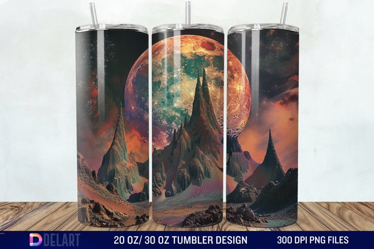 Colorful Planet Tumbler Wrap example image 1