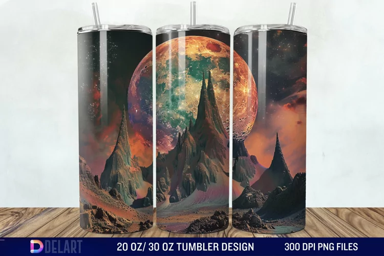 Colorful Planet Tumbler Wrap