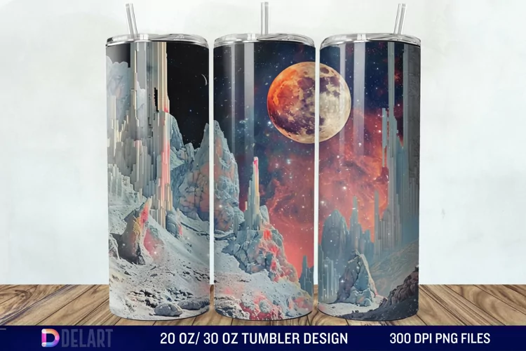 Colorful Planet Tumbler Wrap