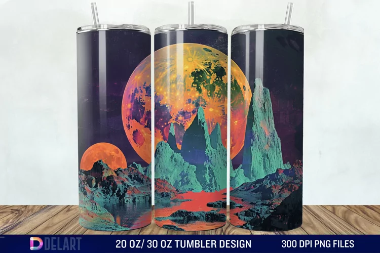 Colorful Planet Tumbler Wrap