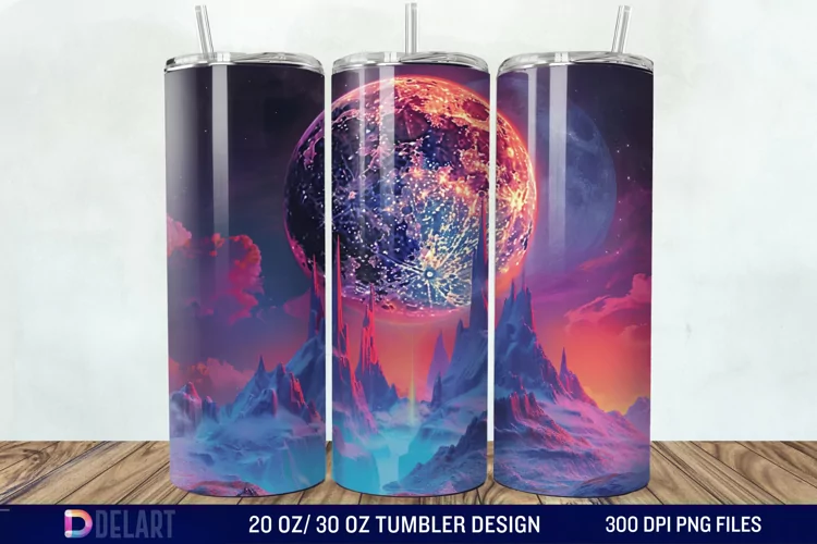 Colorful Planet Tumbler Wrap