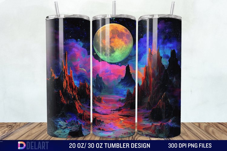 Colorful Planet Tumbler Wrap