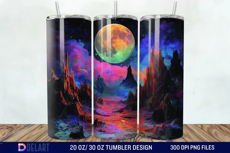 Colorful Planet Tumbler Wrap
