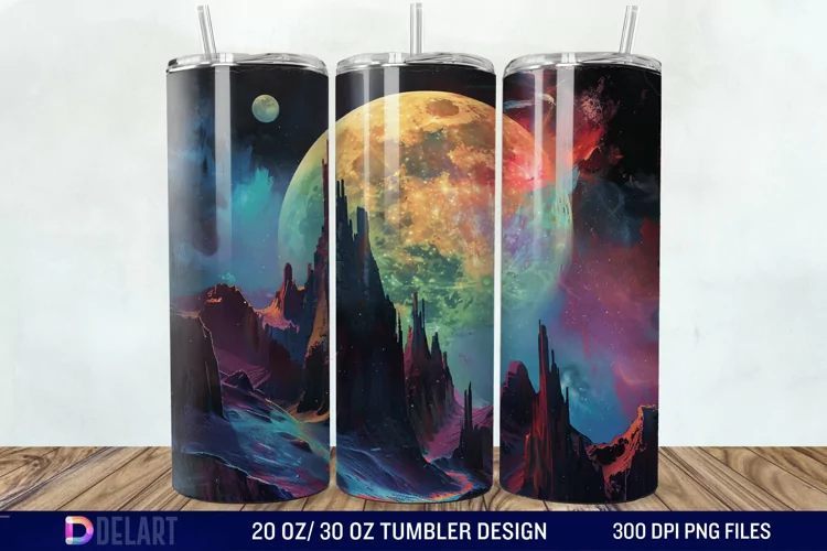 Colorful Planet Tumbler Wrap