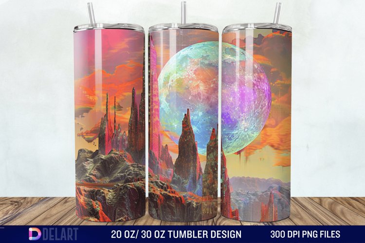Colorful Planet Tumbler Wrap example image 1