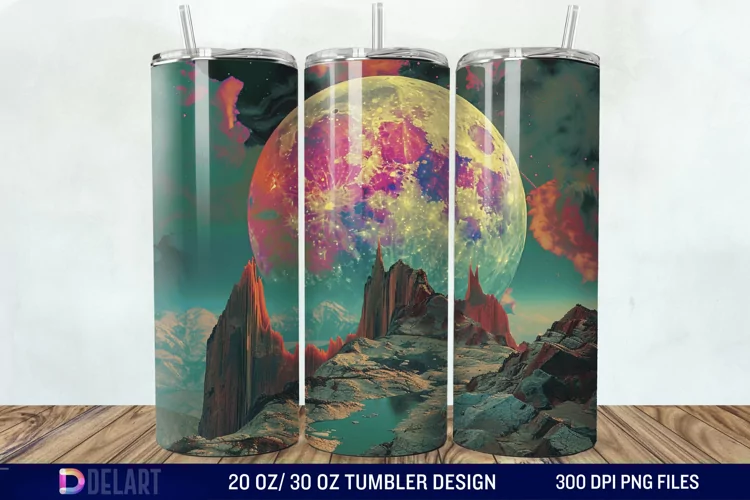 Colorful Planet Tumbler Wrap