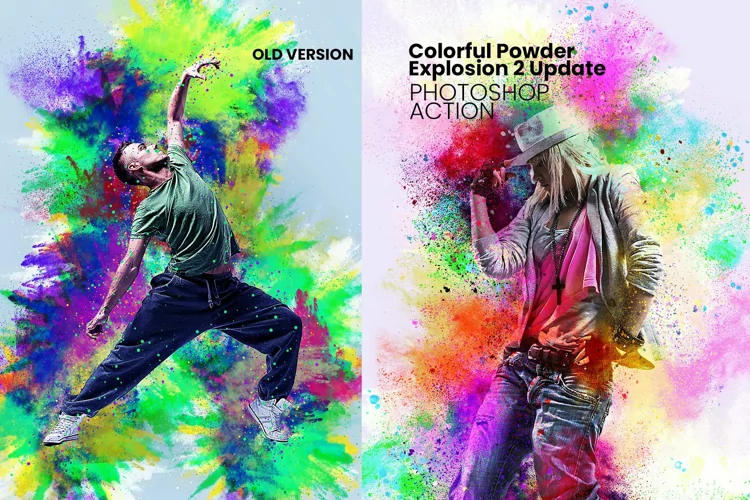 Colorful Powder Explosion Action