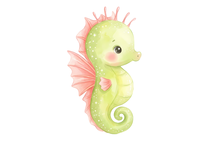 Colorful Seahorse Png | Cute Mermaid Png