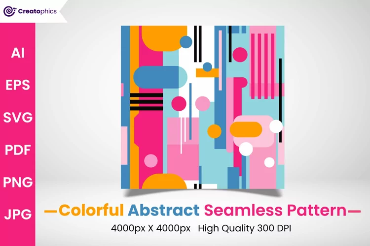colorful seamless abstract pattern and digital paper