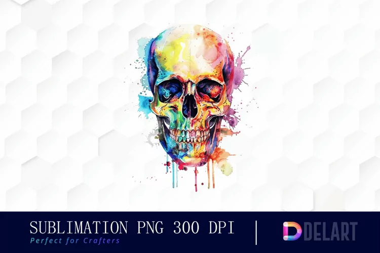 Colorful Skull PNG Clipart