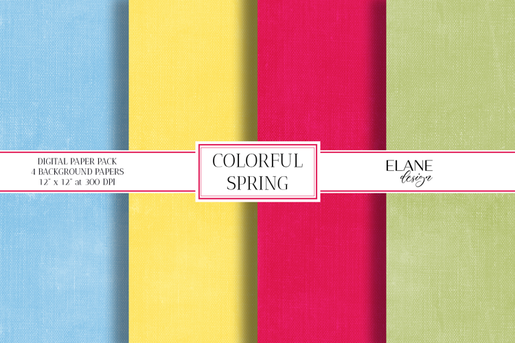 Green Red Yellow Blue Digital Paper, Colorful Backgrounds