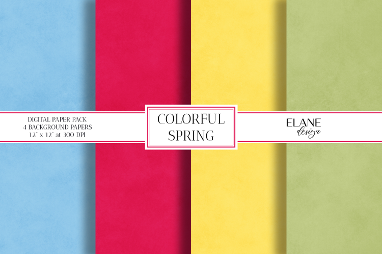 Colorful Shabby Watercolor Backgrounds, Kids Digital Paper