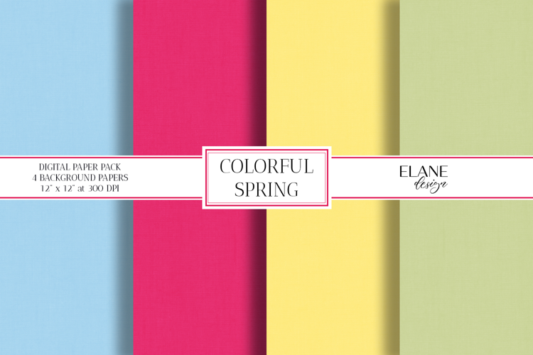 Green Red Yellow Blue Digital Paper, Colorful Backgrounds