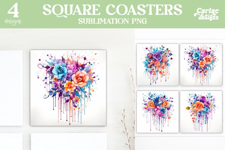  Colorful Square Coaster