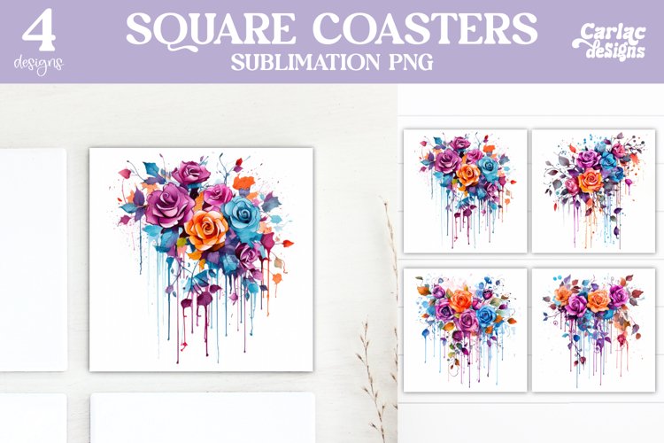  Colorful Square Coaster