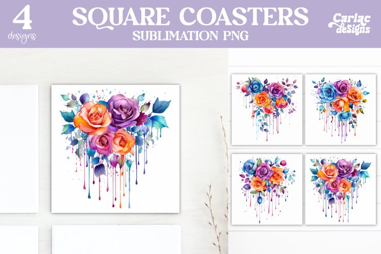  Colorful Square Coaster