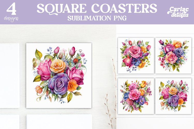 Colorful Square Coaster