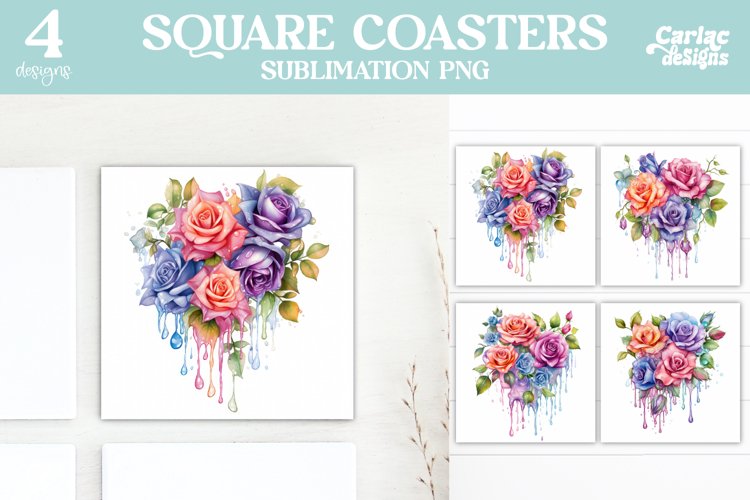  Colorful Square Coaster