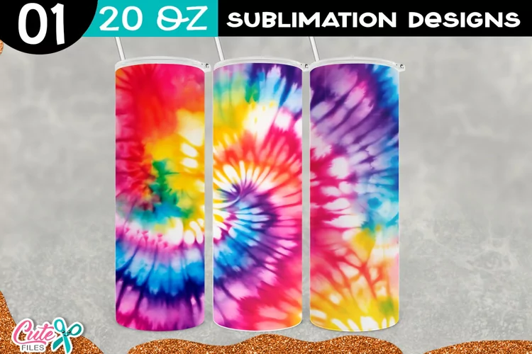 Colorful Tie Dye Sublimation Tumbler I SummerDesign