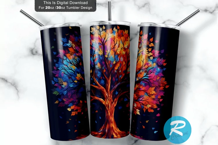 Colorful Tree 20oz/30oz Skinny Tumbler