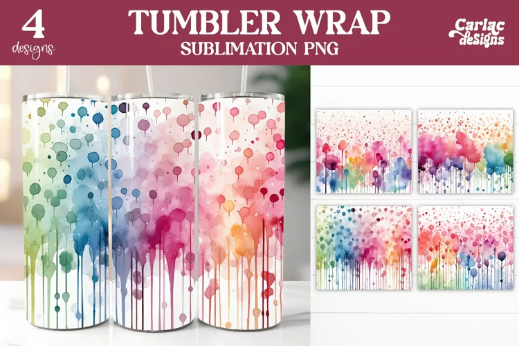 Colorful Tumbler Wrap | Tumbler Sublimation Wrap