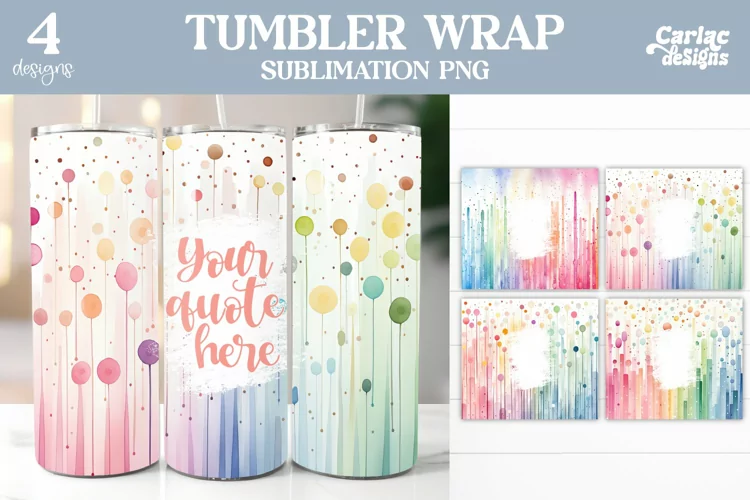 Colorful Tumbler Wrap , Tumbler Sublimation Wrap