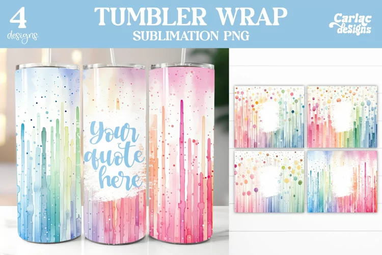 Colorful Tumbler Wrap , Tumbler Sublimation Wrap