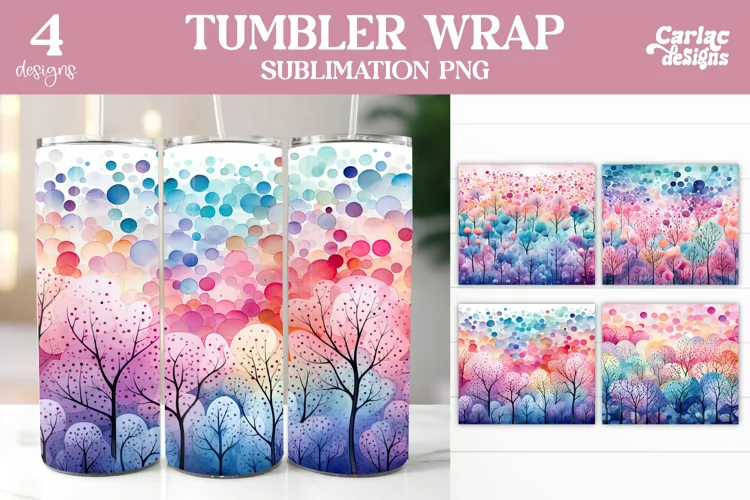 Colorful Tumbler Wrap , Tumbler Sublimation Wrap