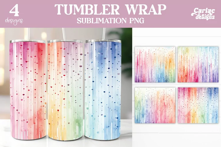 Colorful Tumbler Wrap | Tumbler Sublimation Wrap